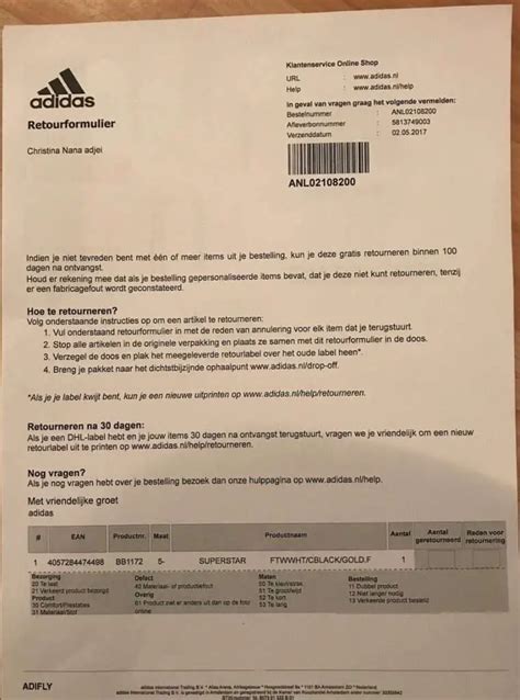 adidas bestelling te laat|Meer.